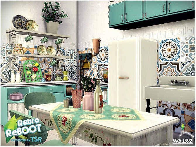 Sims 4 Retro Kitchen by nobody1392 at TSR