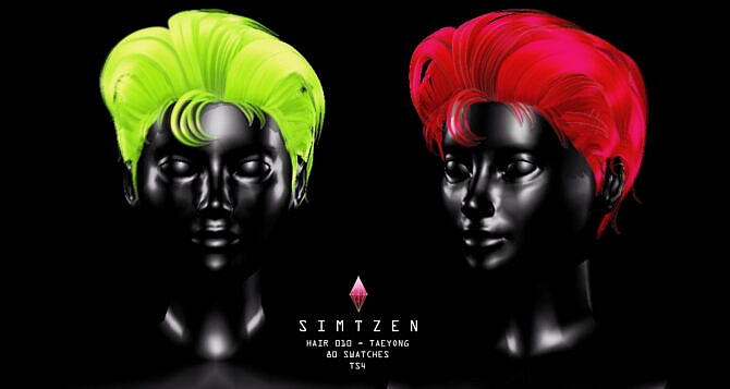 Sims 4 H010 Taeyong Hair at Simtzen