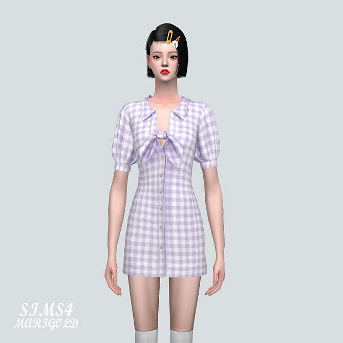 Sims 4 Ribbon D Mini Dress V3 at Marigold