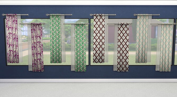 Sims 4 Snap Crackle Pop Curtains (Prints) by Wykkyd at Mod The Sims 4