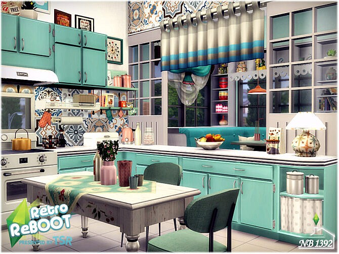 Sims 4 Retro Kitchen by nobody1392 at TSR