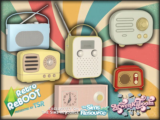 Sims 4 Retro Radios by ArwenKaboom at TSR