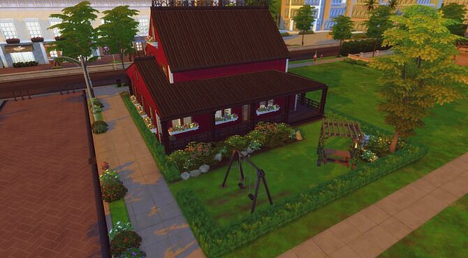 Sims 4 Red Berry Farmhouse by zhepomme at Mod The Sims 4