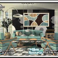 Retro Krans Living Room By Jomsims