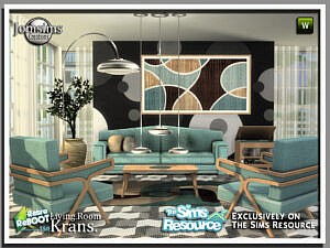 Retro Krans Living Room By Jomsims