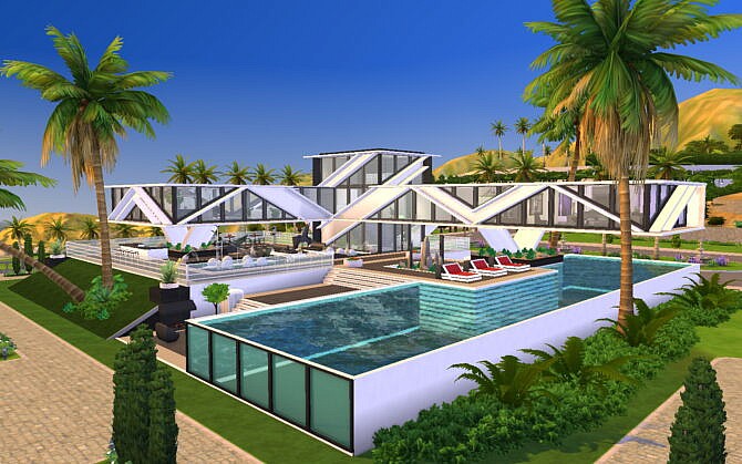 Sims 4 Lost Gravity Modern Futuristic Home by Cicada at Mod The Sims 4