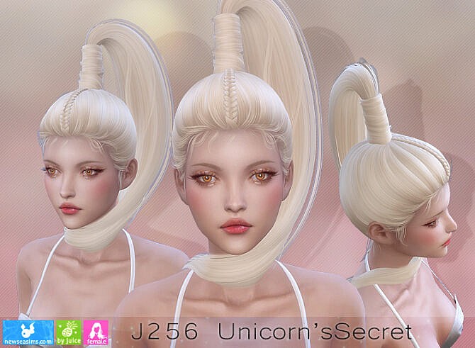 Sims 4 J256 Unicorns Secret Hair at Newsea Sims 4