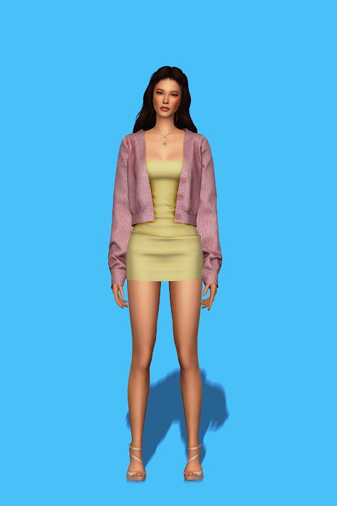 Sims 4 Mini Dress & Cardigan at Gorilla