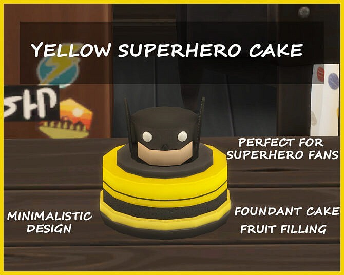 Sims 4 SUPERHERO BAT CAKE at Icemunmun