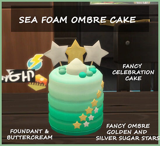 Seafoam Ombre Cake