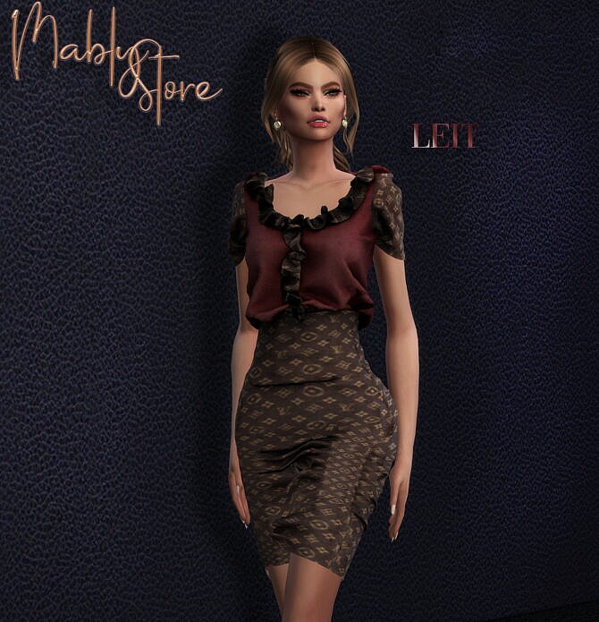 Sims 4 LEIT DRESS at Mably Store