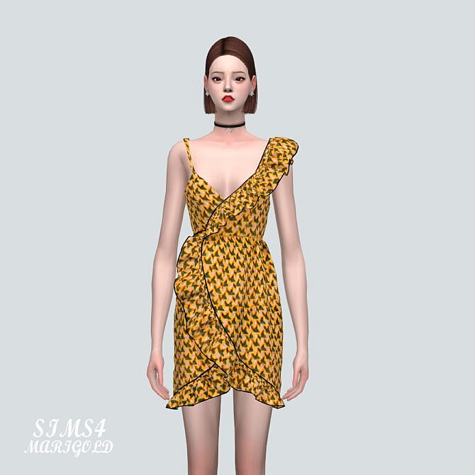 Sims 4 Tulip Mini Dress V2 at Marigold