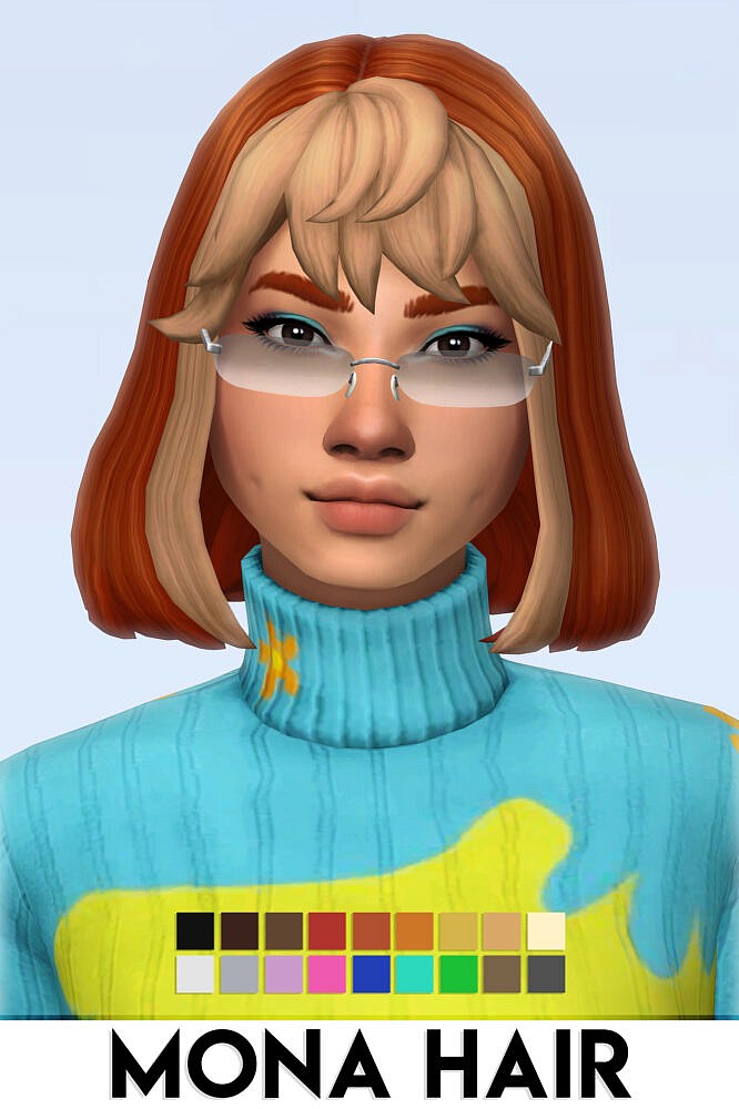 Sims 4 MONA HAIR at Vikai