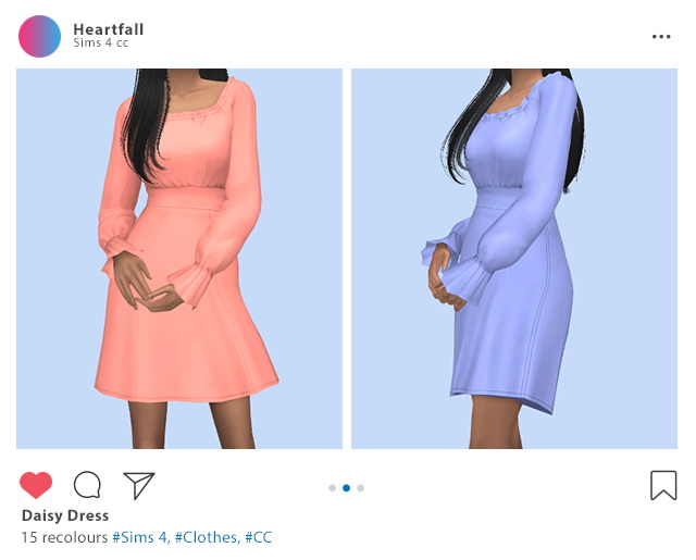 Sims 4 Daisy dress at Heartfall