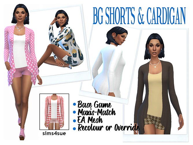 Bg Shorts & Cardigan