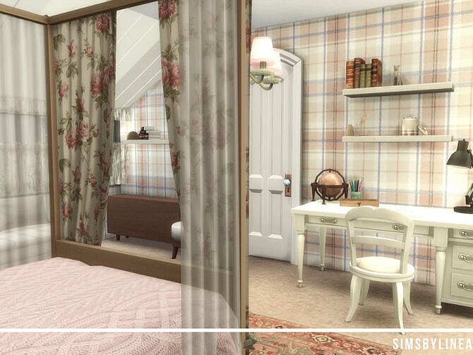 Retro Beth Harmon's Bedroom by SIMSBYLINEA at TSR » Sims 4 Updates