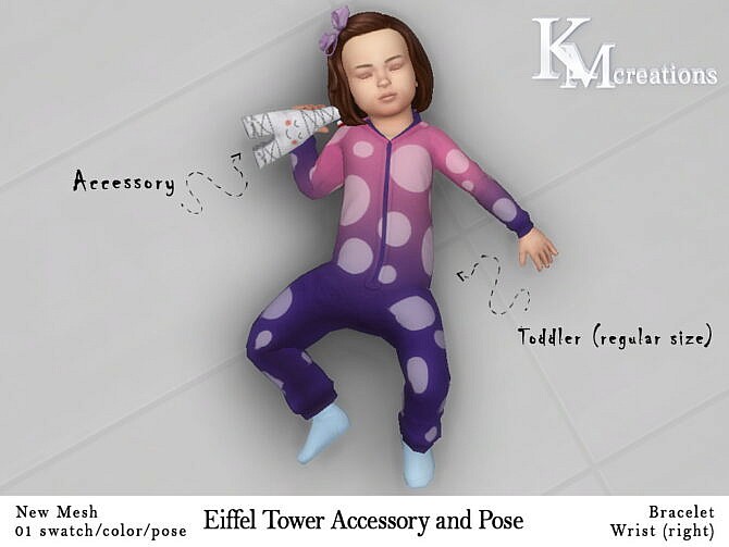 Sims 4 Eiffel Tower Accessory and Pose at KM