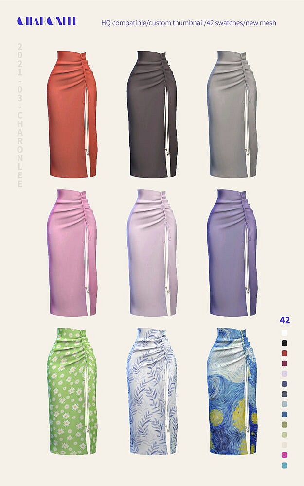 Sims 4 Nanushka Wrap Skirt at Charonlee