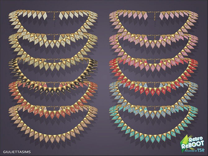 Sims 4 Retro Coro Lucite Necklace 50s by feyona at TSR