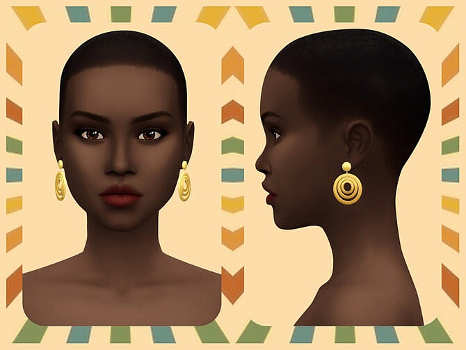 Sims 4 Retro 60s Hoops Earrings 2 by Nords at TSR