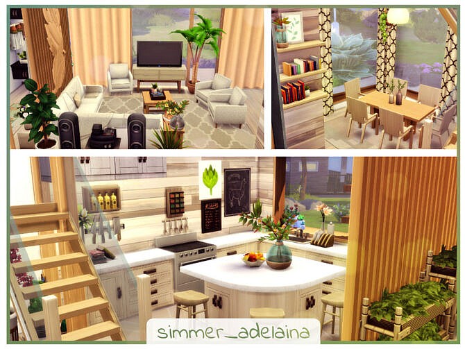Sims 4 Small Eco House by simmer adelaina at TSR