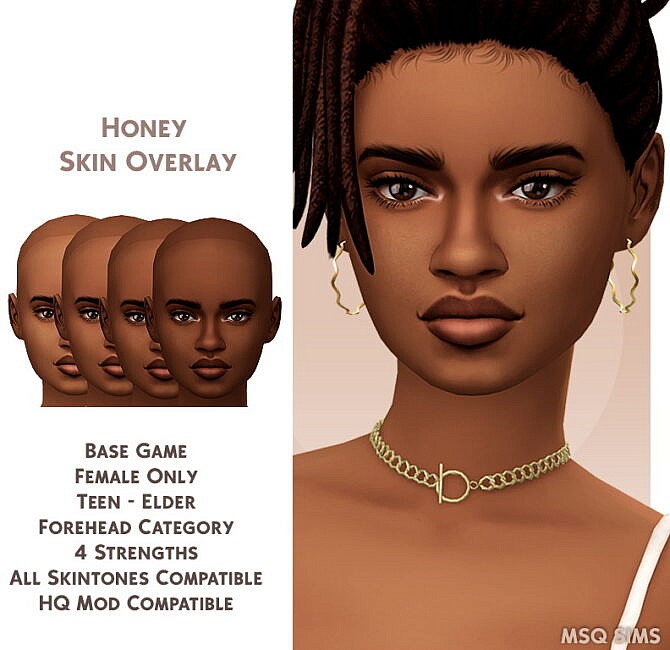 Sims 4 Honey Skin Overlay at MSQ Sims