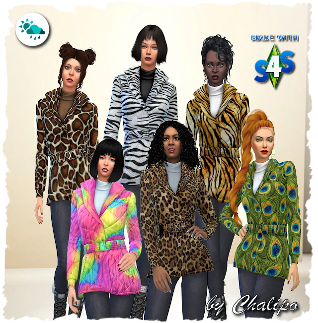 Sims 4 Animal print jacket, house & nursery at All 4 Sims