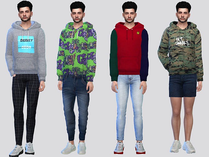 Sims 4 GNARLY Hoodie Top by McLayneSims at TSR
