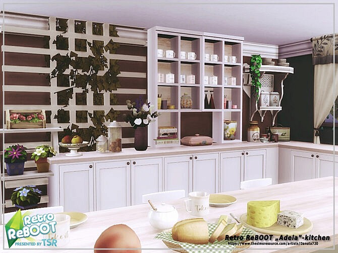 Sims 4 Retro Adela kitchen by Danuta720 at TSR