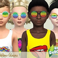 Retro 70s Rainbow Glasses By Pelineldis