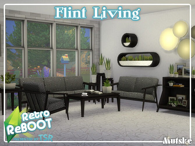 Sims 4 Retro Flint Living by mutske at TSR