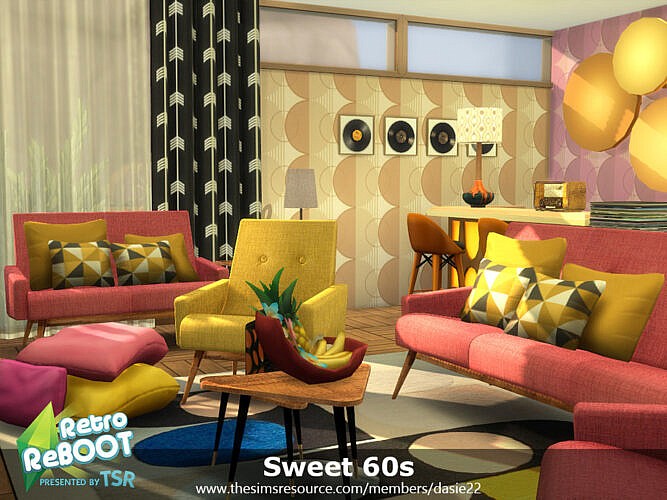Retro Sweet 60s Living Room By Dasie2