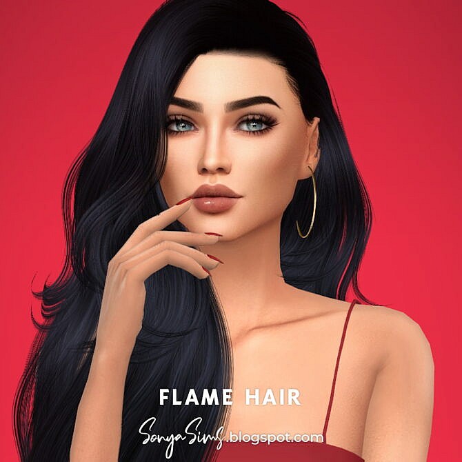 Sims 4 Flame Hair at Sonya Sims