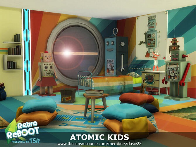 Sims 4 Retro ATOMIC KIDS ROOM by dasie2 at TSR