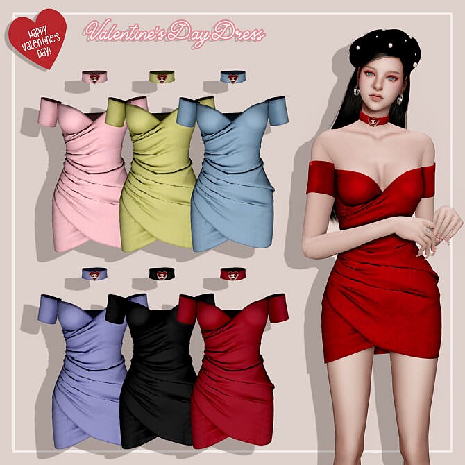 Sims 4 Valentine’s Day Dress at RIMINGs