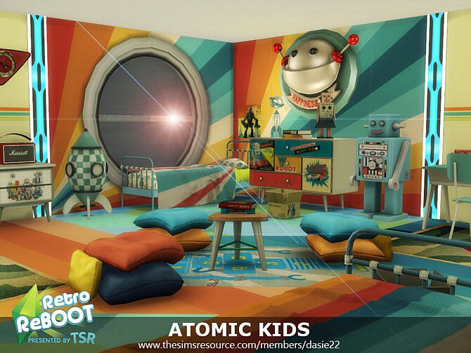 Sims 4 Retro ATOMIC KIDS ROOM by dasie2 at TSR