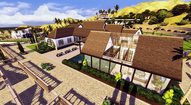 Sims 4 Cali Ranch Mansion by zhepomme at Mod The Sims 4