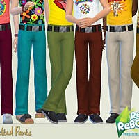 Retro 70s Belted Pants By Pelineldis