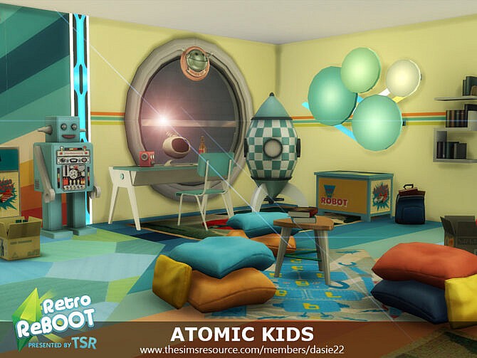 Sims 4 Retro ATOMIC KIDS ROOM by dasie2 at TSR