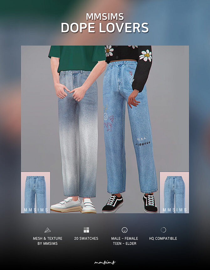Sims 4 Dope Lovers Jeans at MMSIMS
