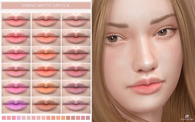Sims 4 Spring Matte Lipstick at Lutessa