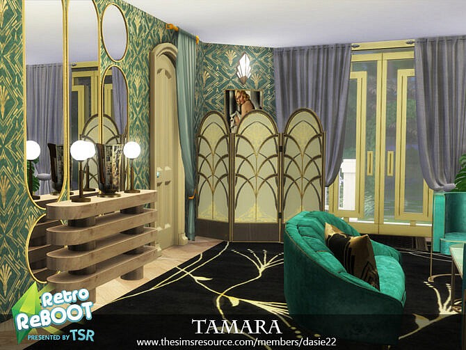 Sims 4 Retro TAMARA hallway by dasie2 at TSR