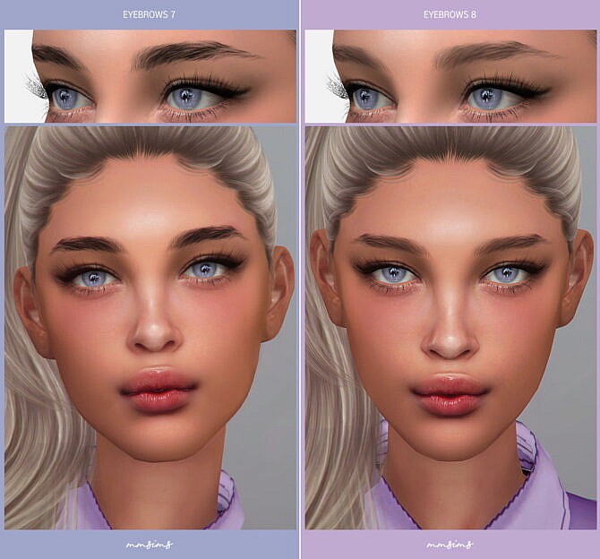 Sims 4 Eyebrows 7~10 at MMSIMS