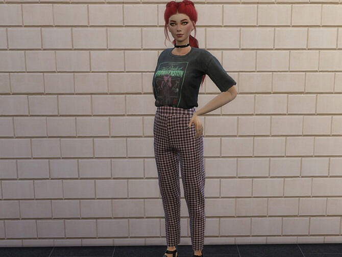 Sims 4 Plaid Pants by chrimsimy at TSR