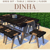 Greg Set: Table | Bench | Floor