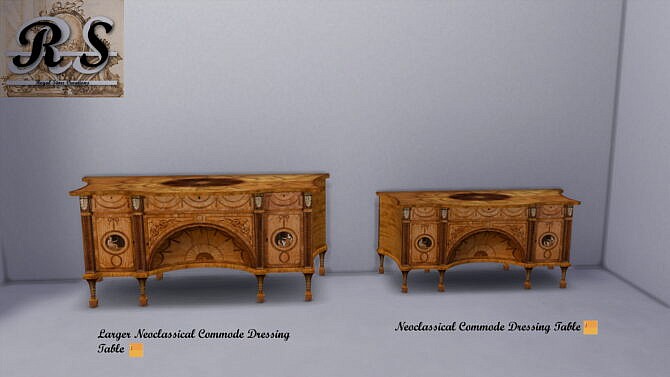 Sims 4 Neoclassical Commode Dressing Table at Regal Sims