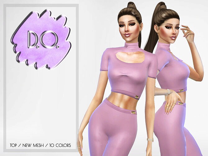 Sims 4 Crop Top 61 by D.O.Lilac at TSR