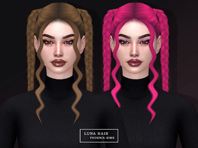 OLIVIA HAIR Free + 3 Hairs (P) at Phoenix-Sims » Sims 4 Updates