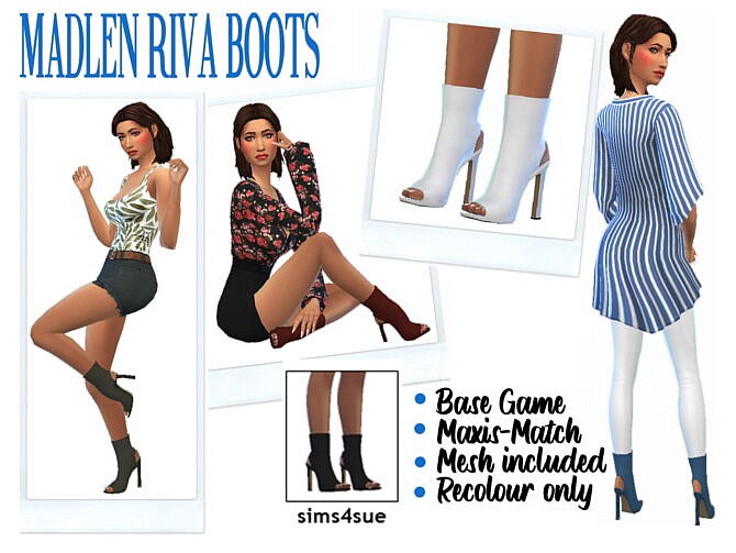 Sims 4 MADLEN’S RIVA BOOTS at Sims4Sue