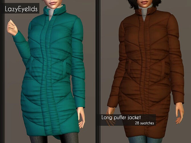 Sims 4 Puffer jackets at LazyEyelids